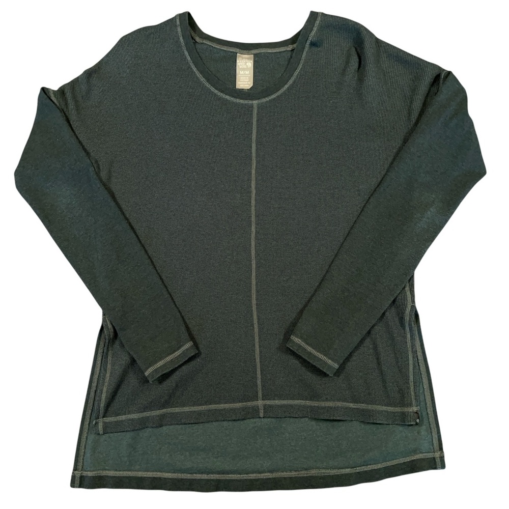 Mountain Hardwear EDP Waffle Long Sleeve Shirt Women's Medium Green Thumbholes